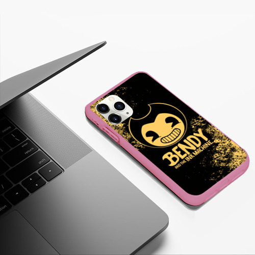 Чехол для iPhone 11 Pro Max матовый Bendy And The Ink Machine, цвет малиновый - фото 5