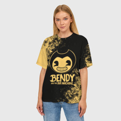 Женская футболка oversize 3D Bendy And The Ink Machine - фото 2