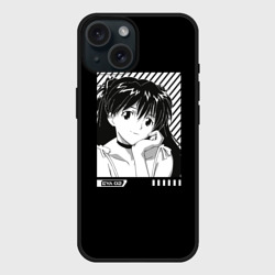 Чехол силиконовый для Apple iPhone 15 матовый Пилот моделя 02 - Аска. 3D