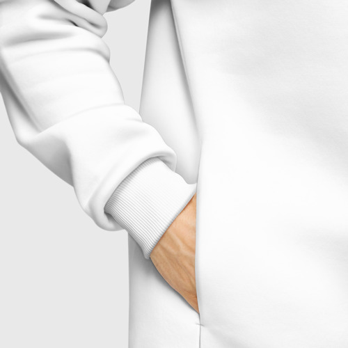 Мужское худи Oversize хлопок Борат Logo | Borat (Z), цвет белый - фото 8