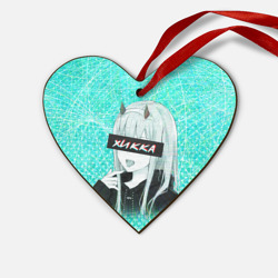 Деревянная игрушка Сердце Zero Two Хикка