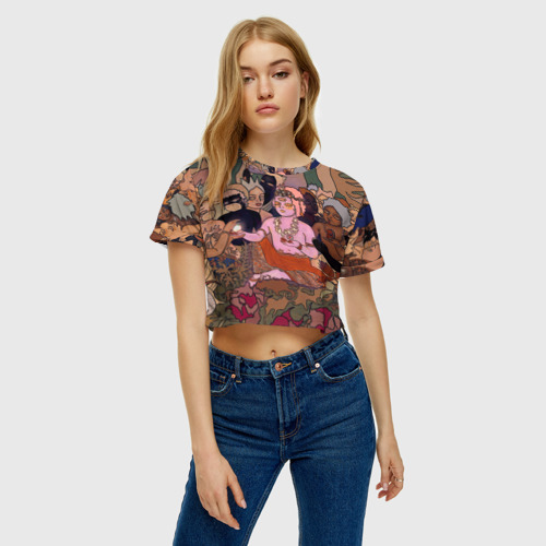 Женская футболка Crop-top 3D Bring me the horizon art, цвет 3D печать - фото 4