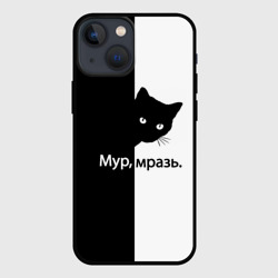 Чехол для iPhone 13 mini Черный кот