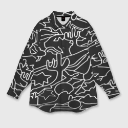 Мужская рубашка oversize 3D Mexican road