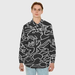 Мужская рубашка oversize 3D Mexican road - фото 2