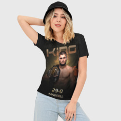 Женская футболка 3D Slim Хабиб Нурмагомедов - King - фото 2