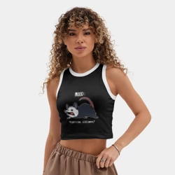 Женская укороченная майка-топ хлопок 1 - фото 2