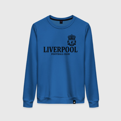 Женский свитшот хлопок Liverpool FC, цвет синий