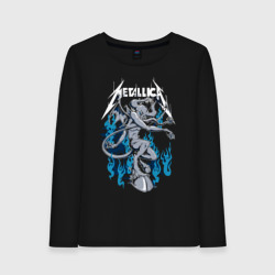 Metallica - черт – Женский лонгслив хлопок с принтом купить со скидкой в -20%