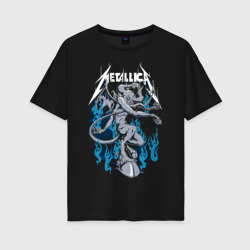 Metallica - черт – Женская футболка хлопок Oversize с принтом купить со скидкой в -16%