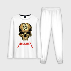 Metallica - череп вампир – Мужская пижама с лонгсливом хлопок с принтом купить