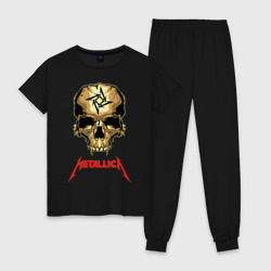 Metallica - череп вампир – Женская пижама хлопок с принтом купить со скидкой в -10%