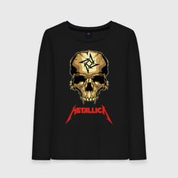 Metallica - череп вампир – Женский лонгслив хлопок с принтом купить со скидкой в -20%