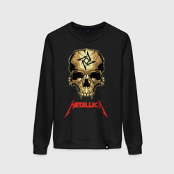 Metallica - череп вампир – Женский свитшот хлопок с принтом купить со скидкой в -13%