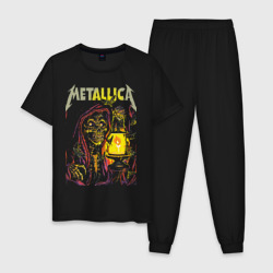 Metallica - скелет со свечой – Мужская пижама хлопок с принтом купить со скидкой в -10%