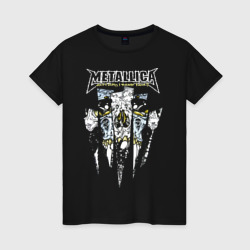 Metallica - американский рок – Женская футболка хлопок с принтом купить со скидкой в -20%