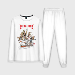 Metallica на яхте – Мужская пижама с лонгсливом хлопок с принтом купить