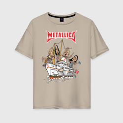 Женская футболка хлопок Oversize Metallica