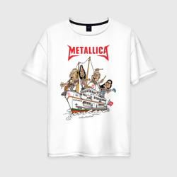 Женская футболка хлопок Oversize Metallica