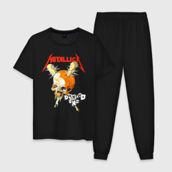 Metallica - оранжевый череп – Мужская пижама хлопок с принтом купить со скидкой в -10%