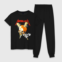 Metallica - оранжевый череп – Женская пижама хлопок с принтом купить со скидкой в -10%