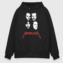 Metallica плакат – Мужское худи Oversize хлопок с принтом купить со скидкой в -21%
