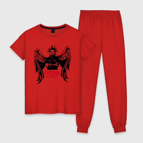 Женская пижама хлопок Король и Шут, цвет красный