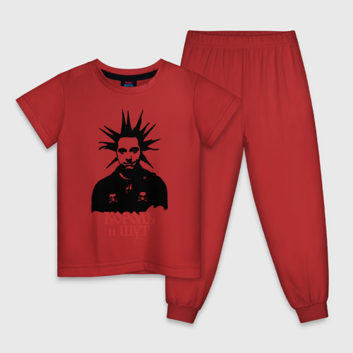 Детская пижама хлопок Король и Шут, цвет красный