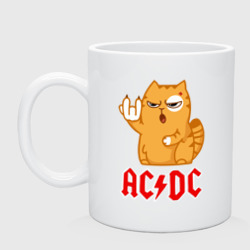 Кружка керамическая AC/DC rock cat