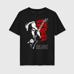 Женская футболка хлопок Oversize AC/DC