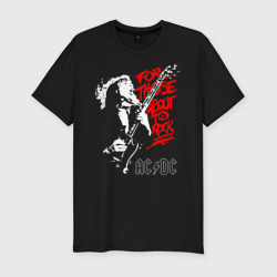 Мужская футболка хлопок Slim AC/DC - Angus Young