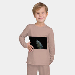 Детская пижама с лонгсливом хлопок Воющий волк - фото 2