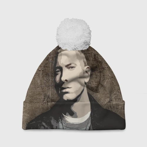 Шапка 3D c помпоном Eminem