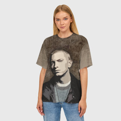 Женская футболка oversize 3D Eminem - фото 2