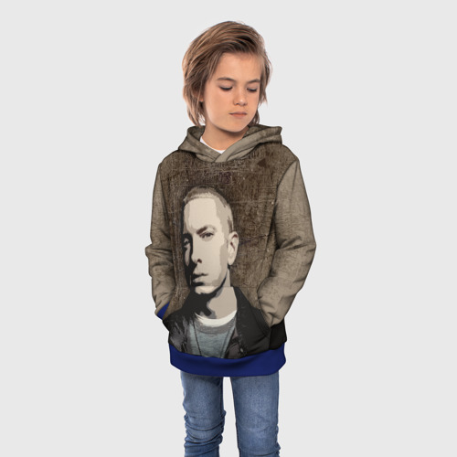 Детская толстовка 3D Eminem, цвет синий - фото 3