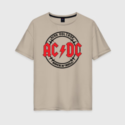 Женская футболка хлопок Oversize AC/DC