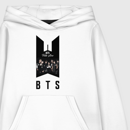 Детская толстовка хлопок BTS young boys, цвет белый - фото 3