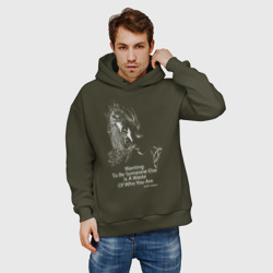 Мужское худи Oversize хлопок Nirvana графический портрет - фото 2