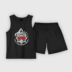 Fight club Akhmat - Grozny  – Детская пижама с шортами хлопок с принтом купить со скидкой в -20%