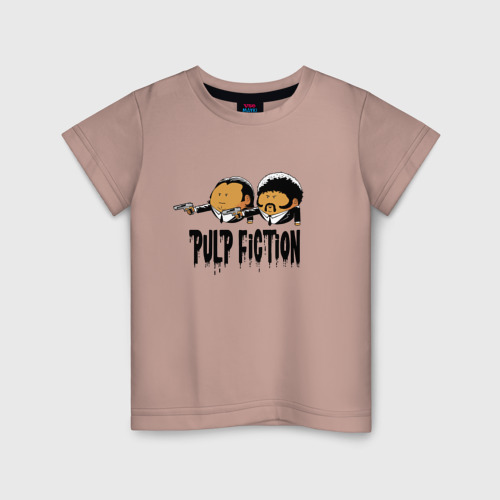 Детская футболка хлопок Pulp Fiction, цвет пыльно-розовый