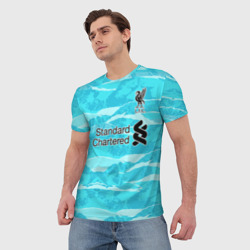 Мужская футболка 3D Liverpool выездная сезон 20-21 - фото 2