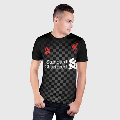 Мужская футболка 3D Slim Liverpool резервная 20-21, цвет 3D печать - фото 3