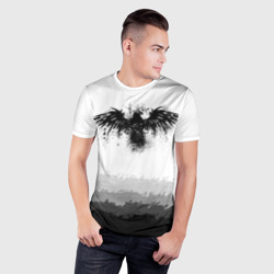 Мужская футболка 3D Slim Чёрный ворон - фото 2