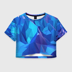 Женская футболка Crop-top 3D Neon crystalls