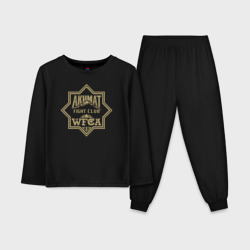 Akhmat Fight Club WFCA - emblem – Детская пижама с лонгсливом хлопок с принтом купить