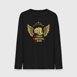 Мужской лонгслив хлопок MMA fist and wings