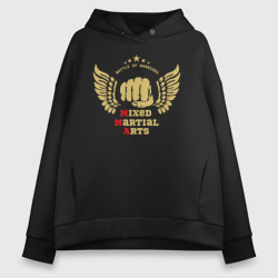 Женское худи Oversize хлопок MMA fist and wings