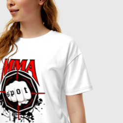Женская футболка хлопок Oversize MMA - sport - фото 2