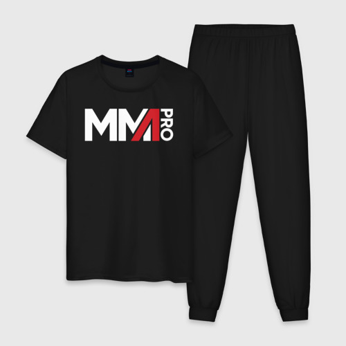 Мужская пижама хлопок MMA logo, цвет черный