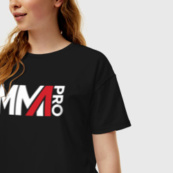 Женская футболка хлопок Oversize MMA logo - фото 2